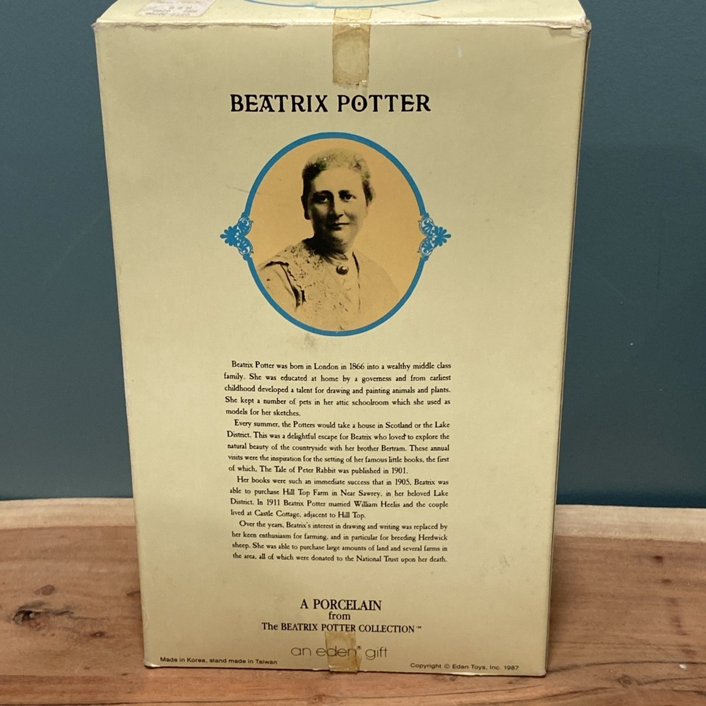 1987 Eden Toys Beatrix Potter Collection "Tom Kitten" Porcelain Head with box - Picture 4 of 8